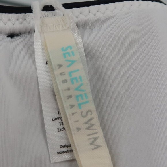 Sea Level Swim Australia Women's Black White Bikini Bottoms Size US 4 NWOT - Picture 3 of 7